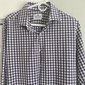 Mizzen & Main large purple trim fit gingham